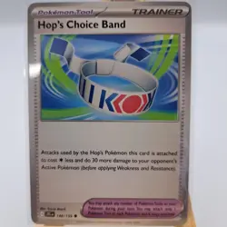 Pokemon Journey Together Trading Card Hops Choice Band #148 Trainer - Image 1