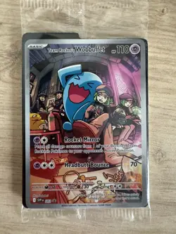 Pokemon TCG Destined Rivals Team Rocket's Wobbuffet SVP 203 Promo - SEALED - Image 1