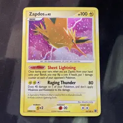 Zapdos 14/100 Rare Holo Diamond Pearl Majestic Dawn 2008 Pokemon TCG Card - Image 1