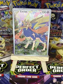 Pokemon TCG Zacian Holo Illustration Rare 100/094 Me02: Phantasmal Flames - Image 1