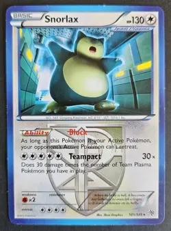 Snorlax Plasma Storm 101/135 Non Holo Rare Pokemon TCG MP - Image 1