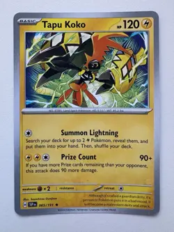 Tapu Koko Non Holo Normal Deck Exclusives 065/191 NM Pokemon TCG - Image 1