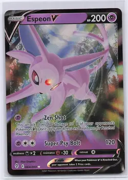 Espeon V 064/203 Holo V Rare Evolving Skies Pokemon Near Mint - Image 1