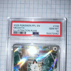 Pokemon Meowth 106/094 Me02 Phantasmal Flames Illustration Rare Holo PSA 10 - Image 3