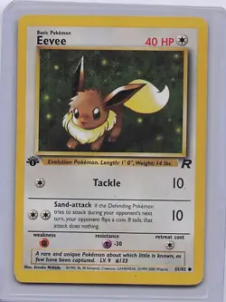 Eevee 55/82 Common Team Rocket Pokemon 1st Edition Moderately Played - Image 1