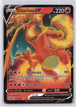 Charizard V 017/172 Holo V Rare Brilliant Stars Pokemon Near Mint - Image 1