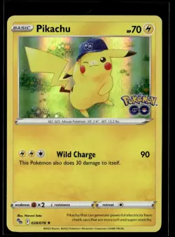 2022 Sword & Shield - Pokemon GO 2 Pikachu Basic/Rare Holo #28 - Image 1