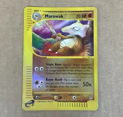 Marowak 54/147 Aquapolis Reverse Holo Nintendo Pokemon Card TCG - LP - Image 1