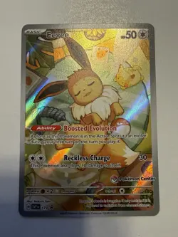 Eevee - Prismatic Evolutions Pokemon Center 173 Scarlet & Violet Promo Card Holo - Image 1