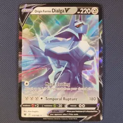 Origin Forme Dialga V 113/189 - Astral Radiance - Rare Holo V Pokemon Card - NM - Image 1