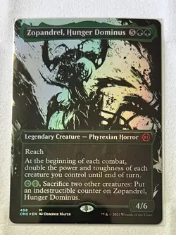 Zopandrel, Hunger Dominus Phyrexia (Borderless)(#458) Compleat FOIL NM!! - Image 1