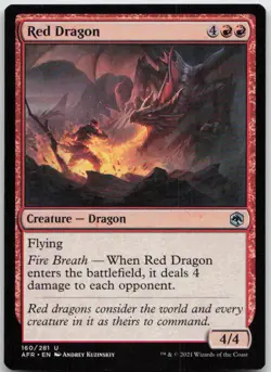 Red Dragon (160) Adventures in the Forgotten Realms NM - MTG - Image 1