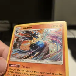 Lucario Pokemon SM54 Black Star Promo With HD Swirl - Image 3