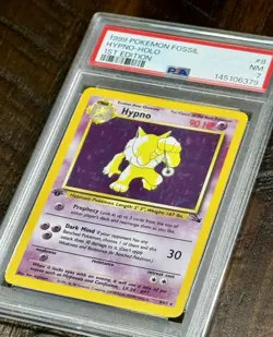 PSA 7 - 1999 Pokemon Fossil 1st Edition Holo 8/62 Hypno - Image 2