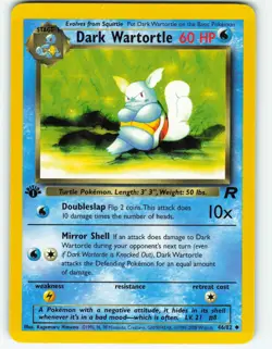 Dark Wartortle - 1st Edition - 46/82 Team Rocket - Pokemon TCG - 2000 - Image 1