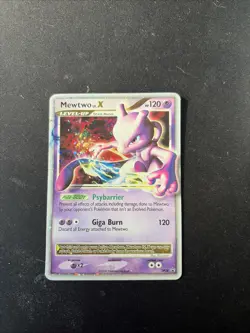 Pokemon TCG Mewtwo LV.X Black Star Promo DP28 Holo - Image 1