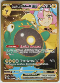 Pokemon Iono's Bellibolt ex Hyper Rare SV09: Journey Together 188/159 NM - Image 1