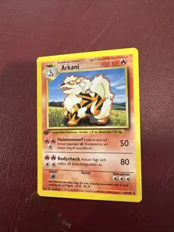 Arcanine Pokemon German Base Set 1st Edition (ARKANI) #23 LP - Image 1