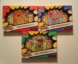 (3) Pokemon Ascended Heroes Mega ex Box Feraligator Emboar Meganium - Image 1
