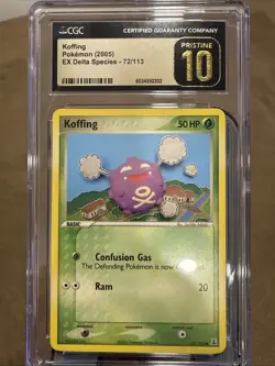 KOFFING 2005 POKEMON EX RUBY & SAPPHIRE DELTA SPECIES 72/113 CGC Pristine 10 - Image 1