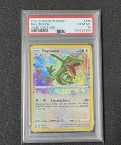 2020 Pokemon SWSH Vivid Voltage Rayquaza #138/185 PSA 10 GEM MINT - Image 1