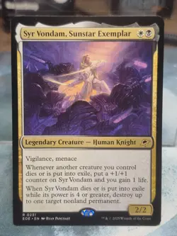 FOIL R 0231 Syr Vondam, Sunstar Exemplar Human Rare Edge of Eternities MTG Card - Image 1