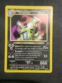 TYRANITAR - 31/75 - NEO DISCOVERY - RARE - POKEMON CARD - UNLIMITED - Image 1