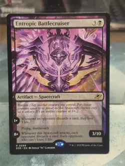R 0099 Entropic Battlecruiser Rare Edge of Eternities MTG Card Spacecraft Black - Image 1