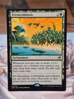 FOIL R 0210 Terrasymbiosis Enchantment Edge of Eternities Rare MTG Card Green - Image 1