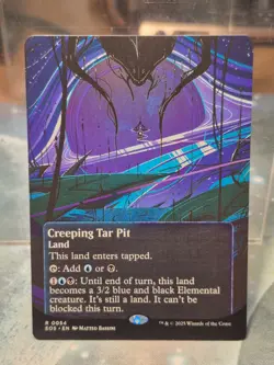 54 Creeping Tar Pit BORDERLESS POSTER Edge of Eternities STELLAR SIGHTS MTG Card - Image 1