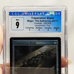 MTG - Innistrad - Trepanation Blade - Foil - Graded - CGC 9 - Image 3