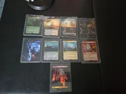 Mtg Final Fantasy Lot (9) Foil Rare Starting Town Art Summon Valefor - Image 1