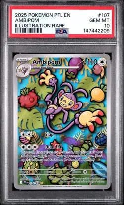 Graded Pokemon Card - Ambipom 107/094 Illustration Rare Phantasmal Flames PSA 10 - Image 1