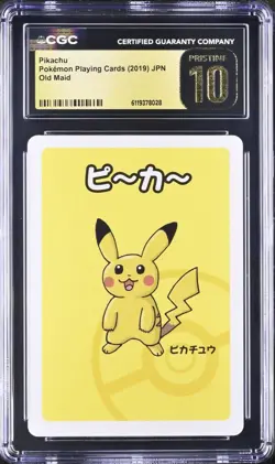 Pokemon TCG Pikachu Old Maid 2019 Japanese Playing Card CGC PRISTINE 10 - Image 1