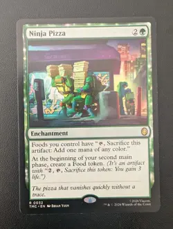MTG Teenage Mutant Turtles Commander Rare NINJA PIZZA NM - Image 1