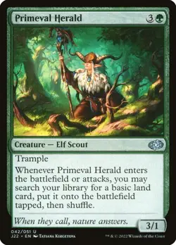 NM Primeval Herald, MTG, Jumpstart 2022, Magic the Gathering, 42 - Image 1