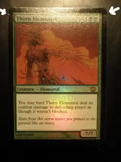 mtg magic Thorn Elemental FOIL 8 th edition ENGLISH Elemental d'epines - Image 1