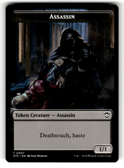 Assassin // Food Double-Sided Token 7 // 25 Normal T Commander: Outlaws of Thund - Image 1