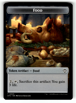 Assassin // Food Double-Sided Token 7 // 25 Normal T Commander: Outlaws of Thund - Image 2
