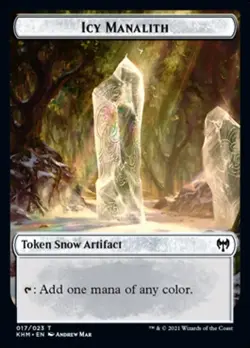 Icy Manalith Token x1 1x Kaldheim NM MTG - Image 1