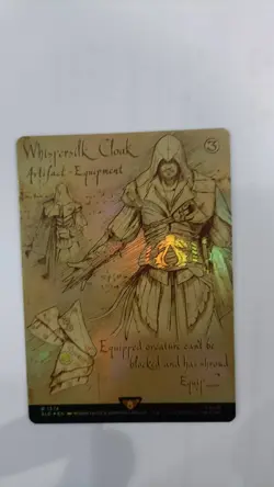 MTG Whispersilk Cloak (Rainbow Foil) Secret Lair Drop Foil - Image 1