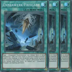 yugioh 3x Enneawerk-Freigabe PHRE-DE025 SUPER RARE 1AUFLAGE DEUTSCH - Image 1