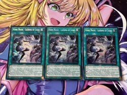 Yugioh 3x Verre Magic - Lacrima of Light Secret Rare BLMM-EN046 1st Ed NM - Image 1
