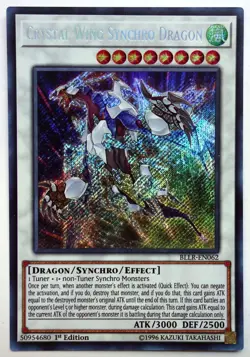 *** CRYSTAL WING SYNCHRO DRAGON *** SECRET RARE BLLR-EN062 YUGIOH! - Image 1