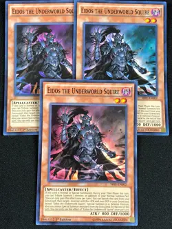 YUGIOH EIDOS THE UNDERWORLD SQUIRE SR01-EN002 1ST SUPER X3 (NM) - Image 1