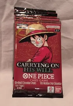 One Piece OP-13 "Carrying on His Will" Sleeves Booster Pack (Qty. 6) - Image 2