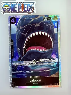 One Piece Card Game🏴‍☠COLOR: BLACK EB01-048 LABOON SR FOIL NM TCG ENGLISH - Image 1