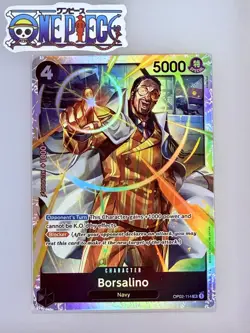 One Piece Card Game🏴‍☠COLOR: BLACK OP02-114 BORSALINO SR FOIL NM TCG ENGLISH - Image 1
