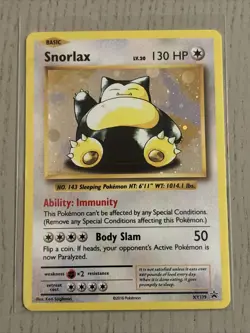 Pokemon Card 2016 Snorlax XY 179 Black Star Promotion Mint Or Better Holo Nice!! - Image 1