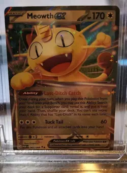 Meowth ex 062/088 - Ultra Rare Holo - Perfect Order Pokemon Card NM - Image 1